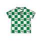 ( Moq 5 Each Style ) Baby Boys Girls Toddler Green Bows Team Sibling Shorts Dress Shirt Set Summer Clothes