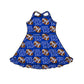 ( Moq 5 each style ) Baby Boy Girl Team Football Sibling Blue Shirt Dress Set 8.19