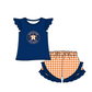 ( Moq 5 Each Style ) Baby Boys Girls Kids Team Sibling Star Blue Stripes Rompers Sets