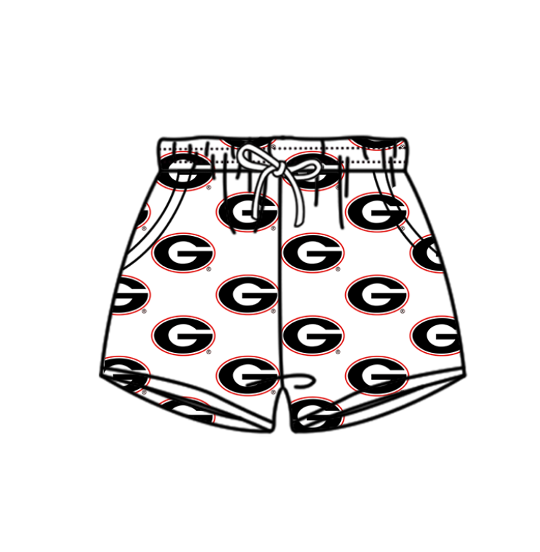 ( Moq 5 Each Style ) Baby Boys Girls Red Stripes Sibling Team Sets Swimsuits Football Clothes