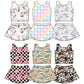 Baby Girl Sleeveless Cartoon Western Sibling Skorts Set ( Moq 5 Each Style ) 3.18