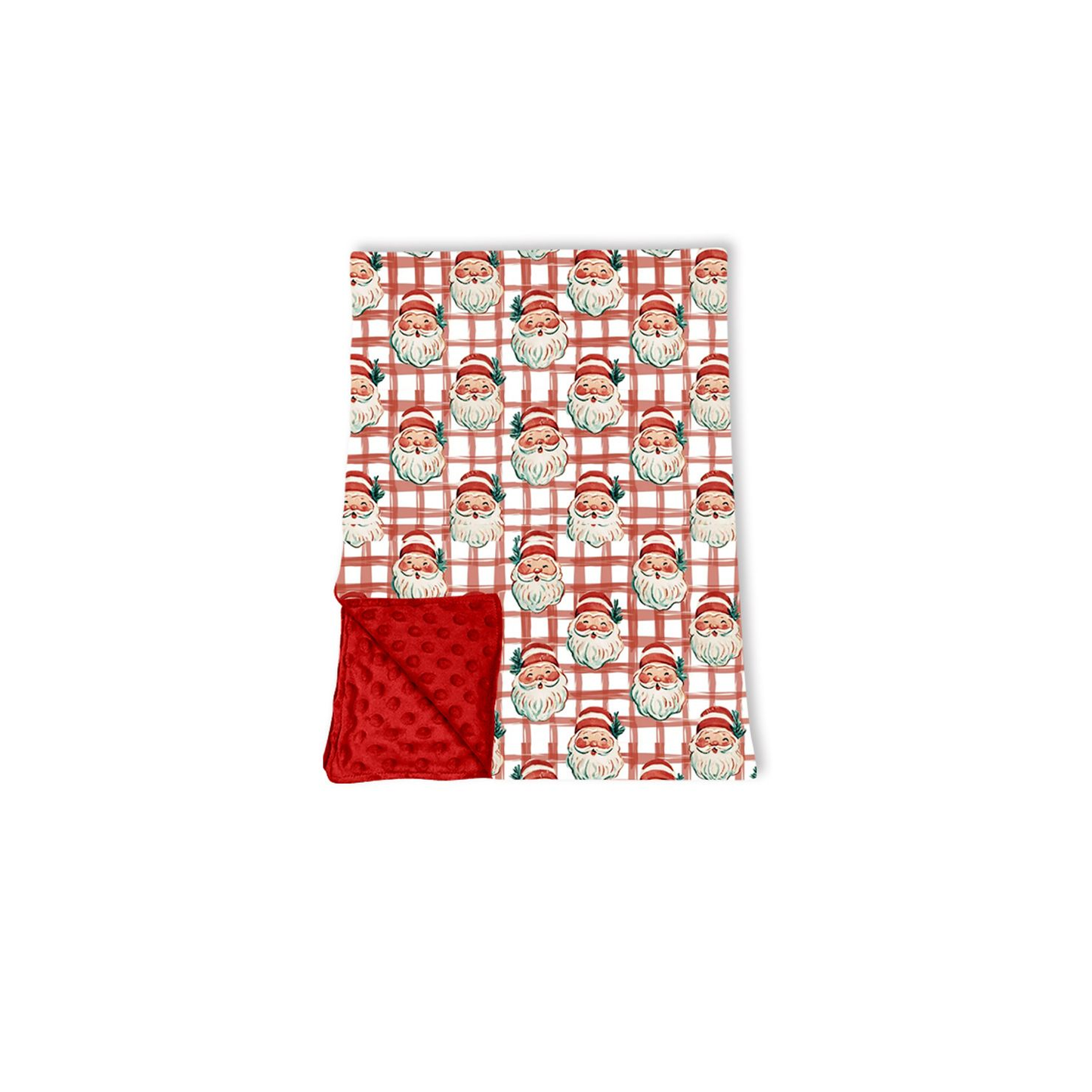 ( Moq 5 ) Preorder Baby Kids Children Christmas Santa Plaid Blanket
