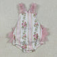 Baby Girl Infant Flower Ruffle Pink Tulle Bubble Romper RTS