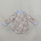 Sibling Baby Kids Adult Women Long Sleeves Camo Romper Shirt Yoga Active Blue Mock Neck Clothes RTS