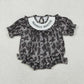 Baby Girls Infant Long Sleeves Embroidery Mama's Bestie Camo Bows Smocked Bubble Romper RTS