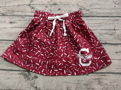 Baby Girl Red Team Skort Shorts Bottoms ( Moq 5 )