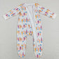 LR0890 Easter Baby Kids Long Sleeves Carrots Footie Zipper One Piece Romper