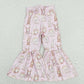 P0387 Easter Baby Girl Rabbit Pink Bell Pants