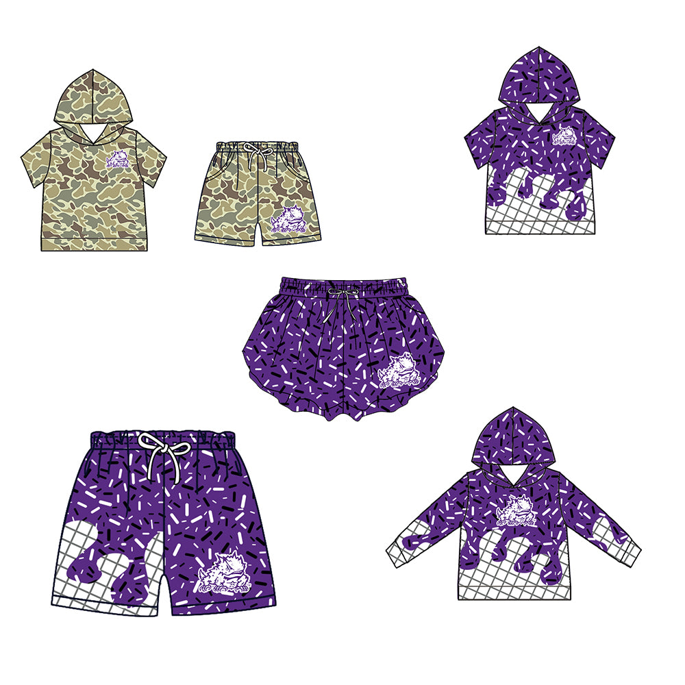 ( Moq 5 Each Style ) Baby Boys Girls Toddler Sibling Shorts Shirts Set Team Drip Sprinkles Clothes