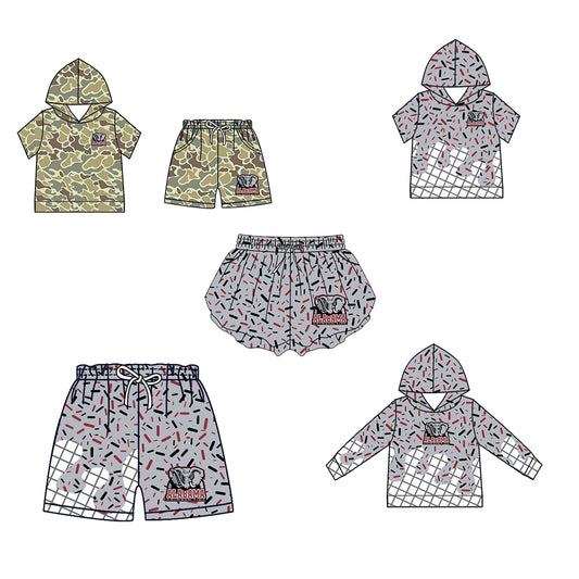 ( Moq 5 Each Style ) Baby Boys Girls Toddler Sibling Elephant Shorts Shirts Set Team Drip Sprinkles Clothes