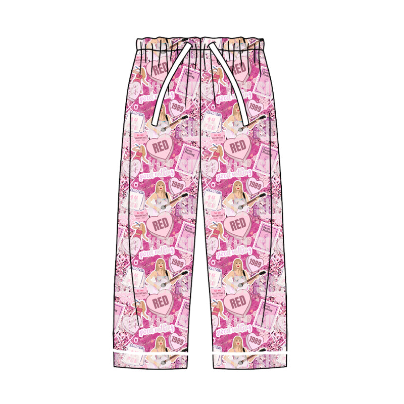 Adult Women Singer Pink Pajamas Pants