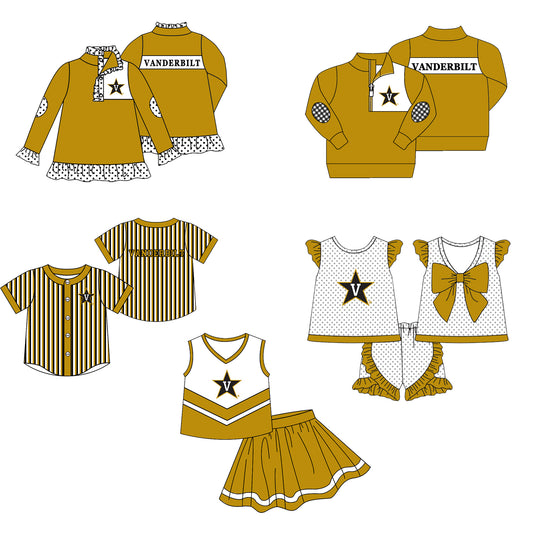 ( Moq 5 Each Style ) Baby Boys Girls Toddler Stars Sibling Shirts Sets Team Clothing