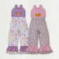 Girls Kids Embroidery Ghosts Pumpkins Floral Sibling Fall Jumpsuit Clothes RTS