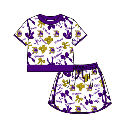 ( Moq 5 Each Style ) Sibling Baby Girls Kids Bows Team Shirt Sets Clothes