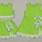 Sibling Baby Girls Kids Sleeveless Floral Bows Green Skort Yoga Active Dress Set Clothes RTS