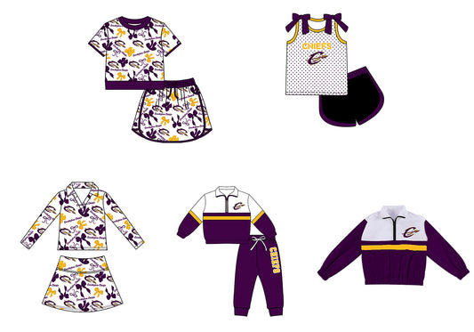 ( Moq 5 Each Style ) Sibling Baby Girls Kids Bows Team Shirt Sets Clothes