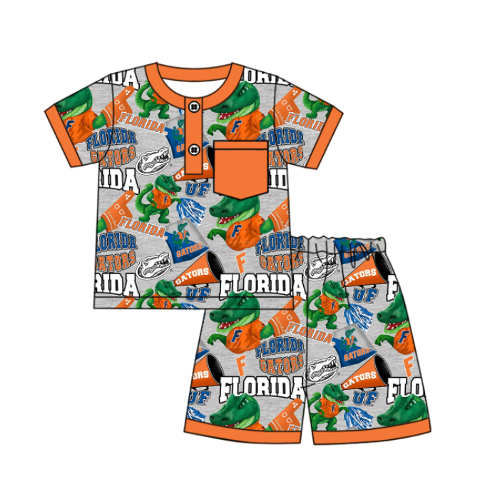 ( Moq 5 each style ) Baby Boy Girl Short Sleeves Team F Sibling Dress Shirt Set 5.6