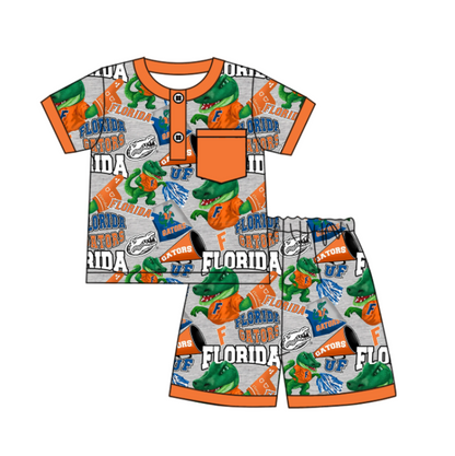 ( Moq 5 each style ) Baby Boy Girl Short Sleeves Team F Sibling Dress Shirt Set 5.6