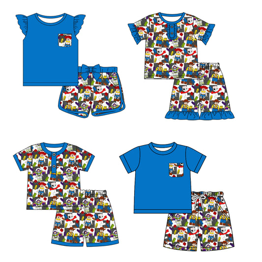 Baby Boy Girl Short Sleeves Back To School Toys Sibling Set ( Moq 5 Each Style ) 12.30