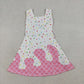 Baby Girls Kids Sleeveless Sprinkles Pink Drips Yoga Knee Length Yoga Dress RTS