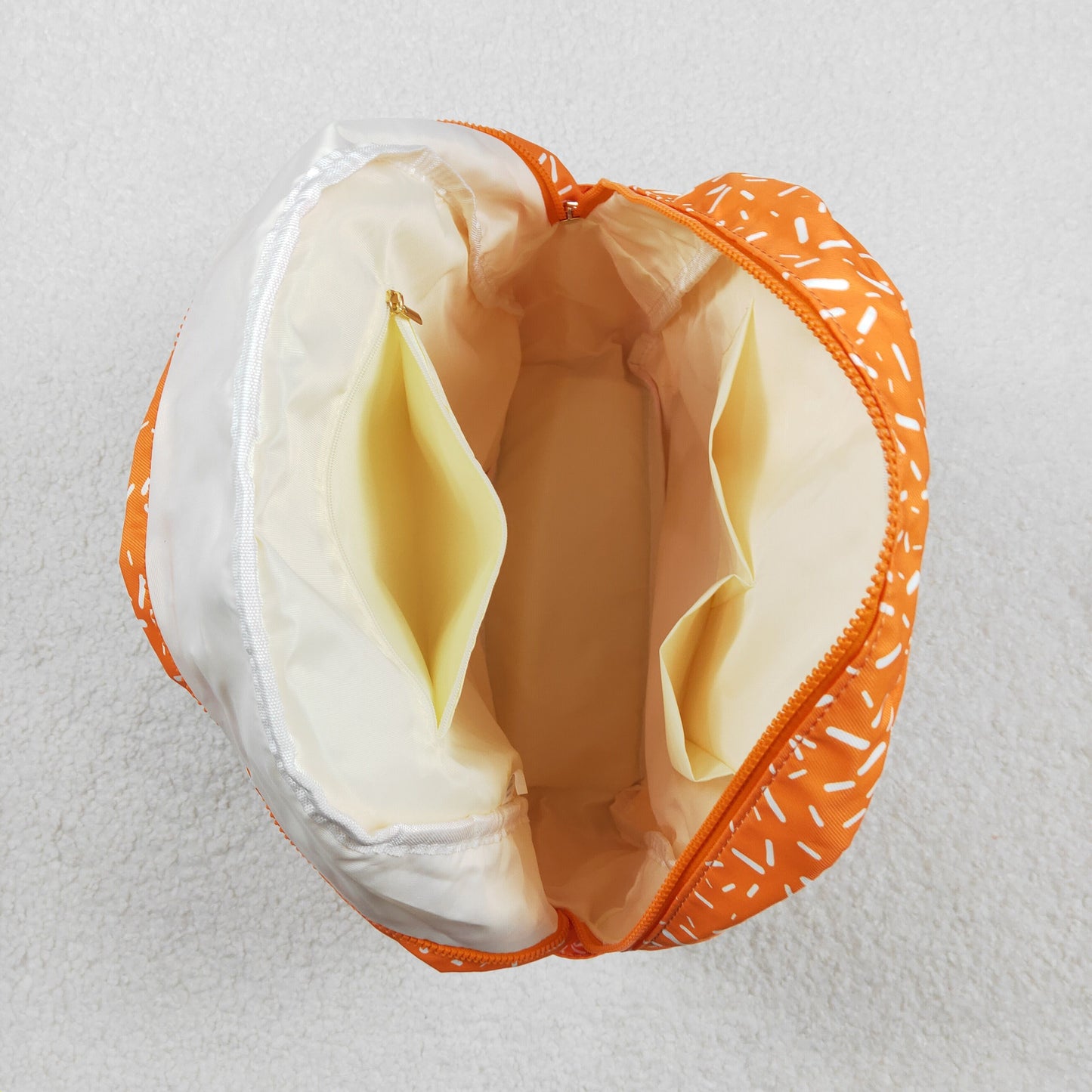 Baby Kids Orange Team Drip Sprinkles Zipper Backpack School Bag RTS