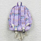 BA0058 Baby Kids Dog Purple Bag Backpack