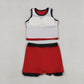 Sibling Baby Girls Kids Sleeveless Shirts Scallop Skirts Shorts Yoga Active Sets Clothes RTS