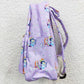 BA0058 Baby Kids Dog Purple Bag Backpack