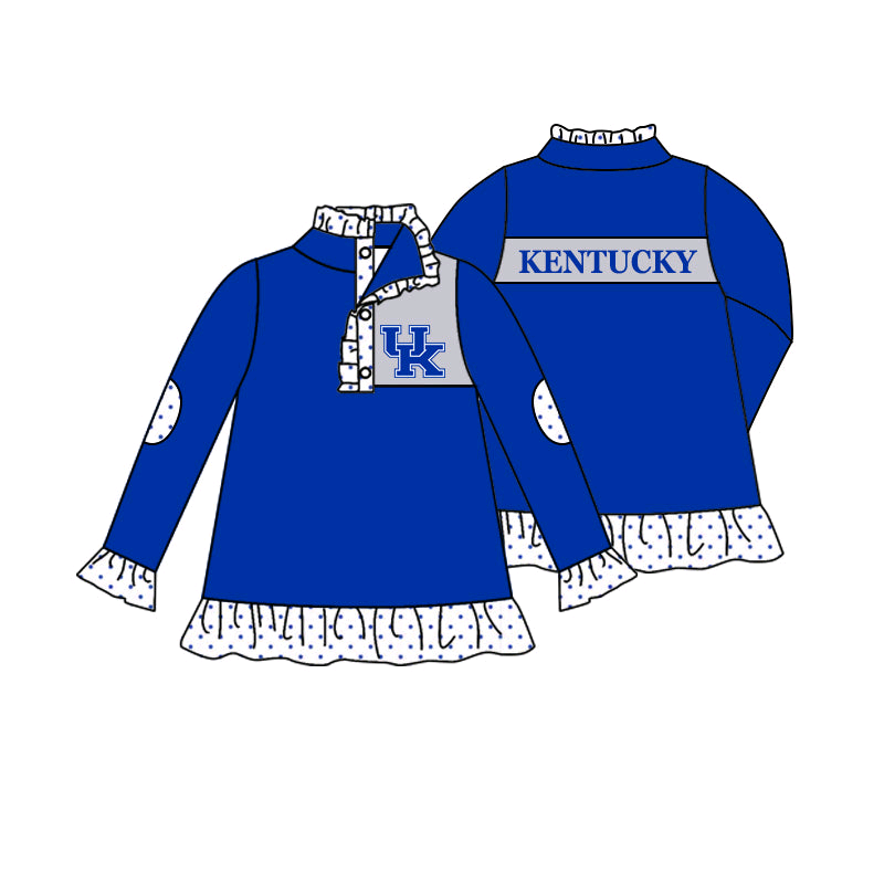 Baby Girl Long Sleeves UK Blue Pullovers Team Shirt