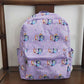 BA0058 Baby Kids Dog Purple Bag Backpack