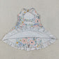 Baby Girl Sleeveless Athletic Flower Yoga Active Wear Skort Dress RTS