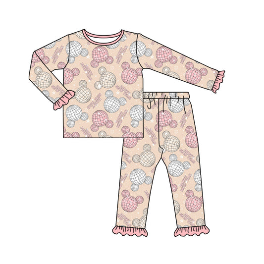 Baby Girl Happy New Year Mouse Shirt Pants Pajamas Set