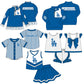 ( Moq 5 Each Style ) Baby Boys Girls Kids Sibling Shirts Sets Baseball Blue Clothes