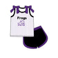 ( Moq 5 Each Style ) Sibling Baby Girls Kids Purple Bows Team Shirt Sets Clothes