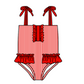 ( Moq 5 Each Style ) Baby Boys Girls Kids Team Sibling Jumpsuits Red Sets Swimsuits
