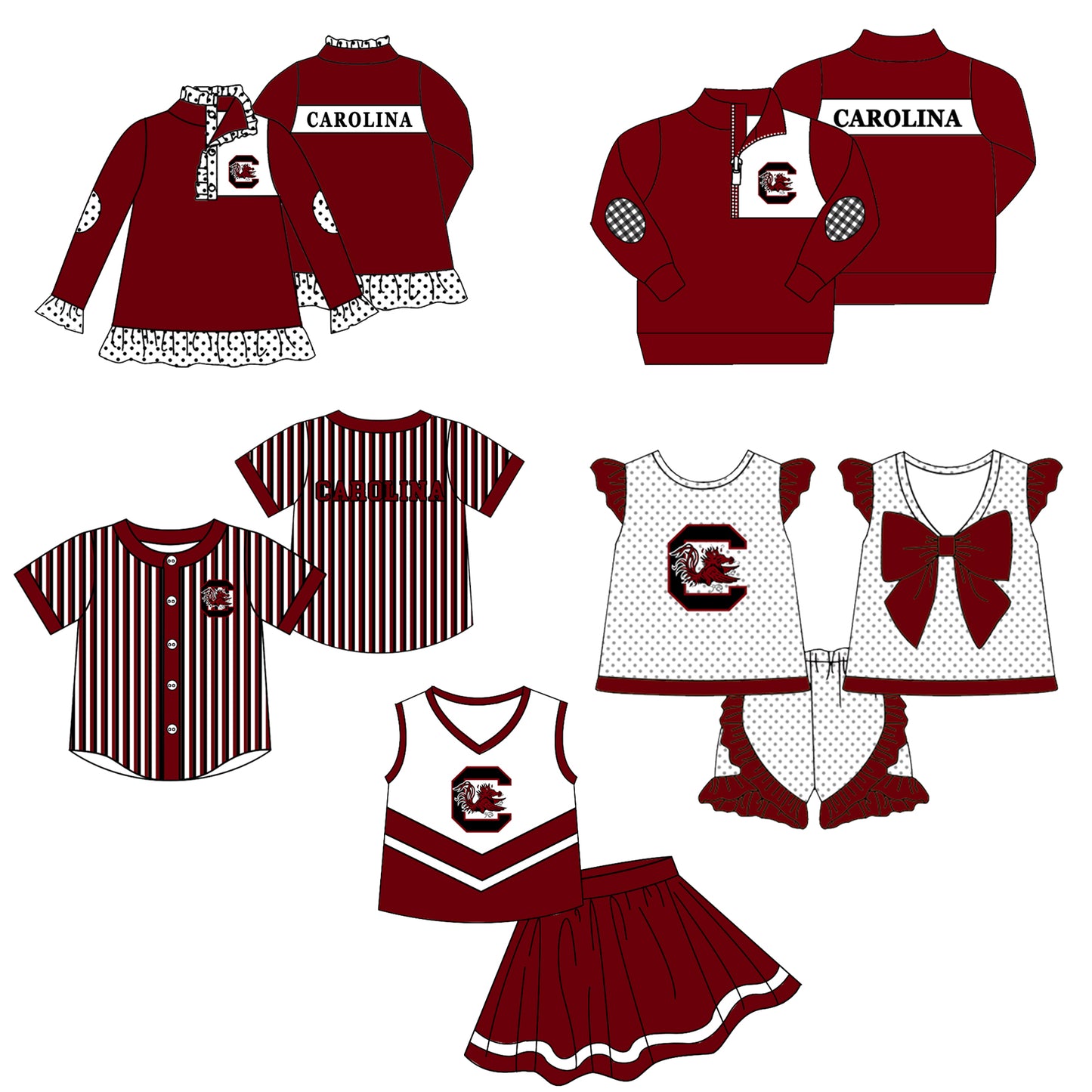 ( Moq 5 Each Style ) Baby Boys Girls Toddler Chicken Sibling Shirts Sets Team Clothing