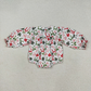 Sibling Baby Girls Christmas Green Red Bows Pockets Jumpsuits Knee Length Dress