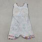 Baby Girls Kids Sleeveless Princess Flower Shorts Knee Length Dress Yoga Clothes  RTS