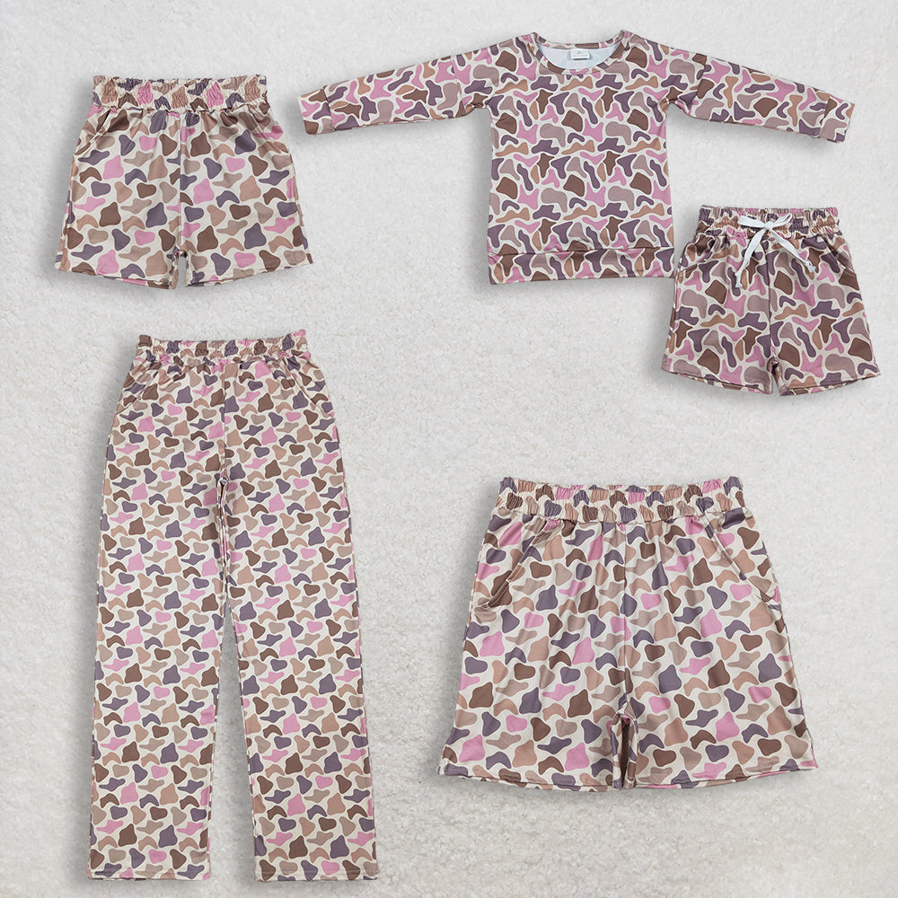 Sibling Baby Girls Adult Women Camo Shorts Pants Southern Hunting Bottoms Set RTS