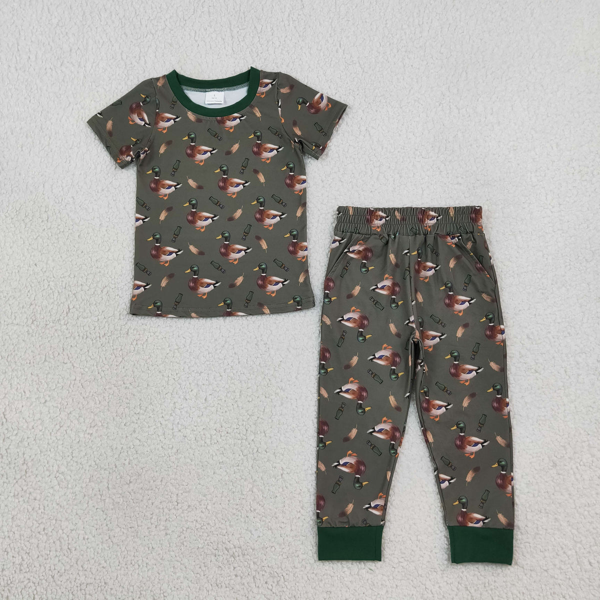 Sibling Baby Boys Girls Kids Ducks Shirts Pants Hunting Pajamas Sets Blankets RTS