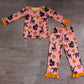 Baby Girls Kids Pumpkins turkey Ducks Deer Shirt Pants Set Pajamas Fall Clothes RTS