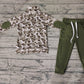 Baby Boy Ducks Camo Pullover Shirt Green Pocket Cotton Pants Set