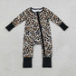 Baby Girls Infant Bats Leopard Halloween Zipper Footie Sleeper Romper Clothes RTS