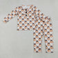 Baby Girl Long Sleeves Pumpkins Bows Shirt Pants Fall Pajamas Clothes Set RTS