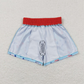 S0187 Baby Boy July 4th Crabs Swim Trunks Blue Shorts