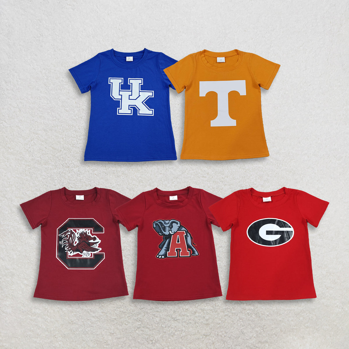 Sibling Baby Boy Kids Short Sleeves Cotton Shirts Tops Team Clothes RTS