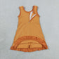 Baby Girls Kids Sleeveless Shorts Knee Length Orange Dress Yoga Active Scallop Clothes RTS