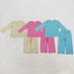 Sibling Baby Girls Kids Long Sleeves Shirts Pants Sets Pajamas Scallop Clothes RTS