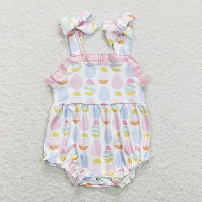 Easter Baby Girl Eggs One Piece Romper