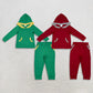 Sibling Baby Girls Kids Long Sleeves Ruffle Hoodie Pullovers Pockets Pants Team Sets Cotton Clothes RTS